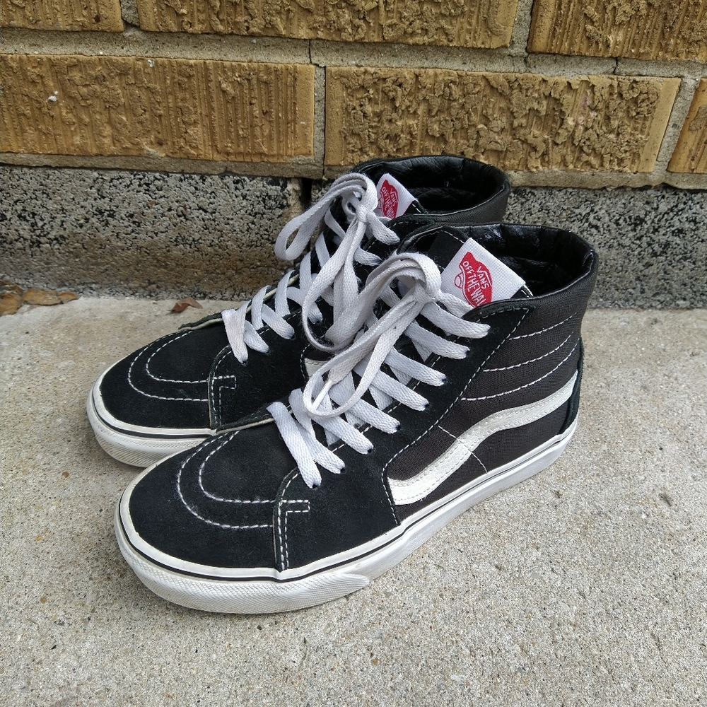 VANS Old Skool Black Suede Hi Top Shoes 6.5